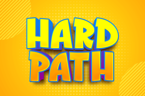 Hard Path: A Playful Display Typeface for Editorial Design