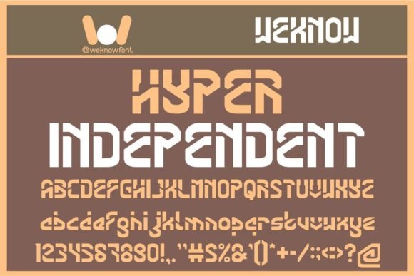 Hyper Independent: A Futuristic Display Typeface for Modern Web Design