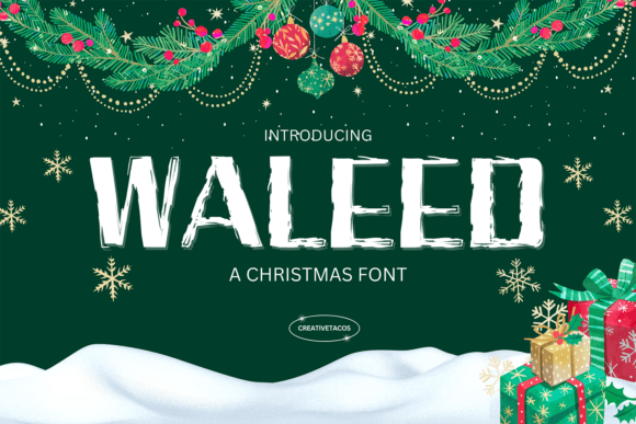 Waleed: A Festive Display Font for Holiday Branding Projects